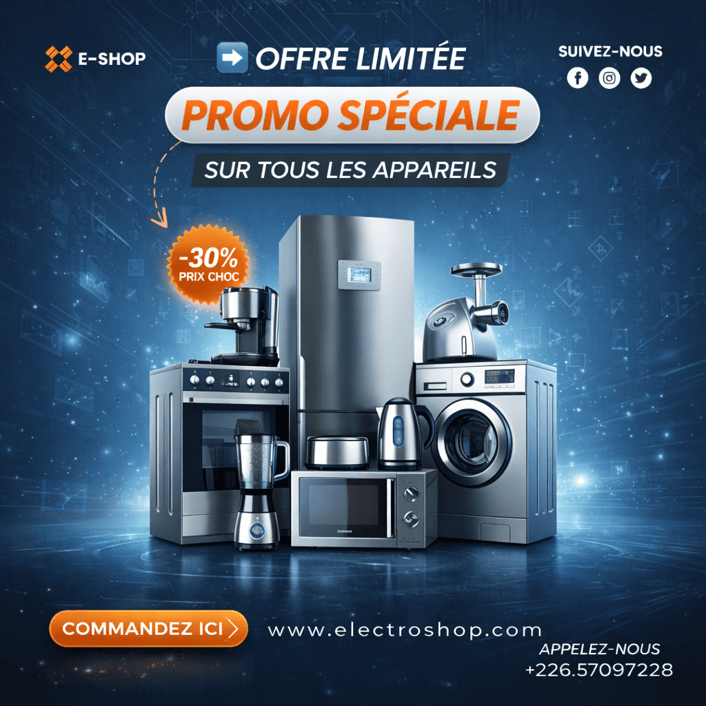 Affiche E-Shop Électroménager